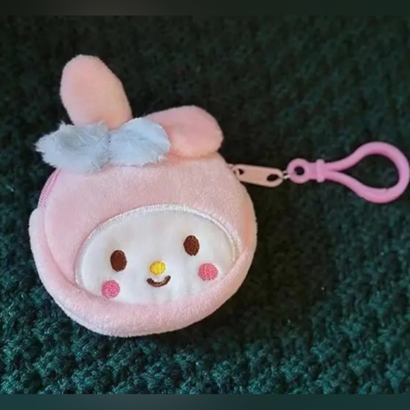 Sanrio My Melody Plush Purse Charm Keychain Coin Purse NWOT - Picture 8 of 8